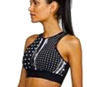 Noli Yoga Marmo Black Sports Bra-Size Medium NWT